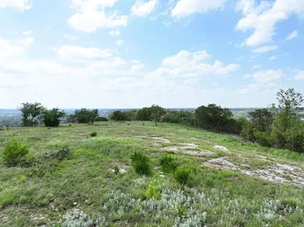 a view of a lush green space with sea
