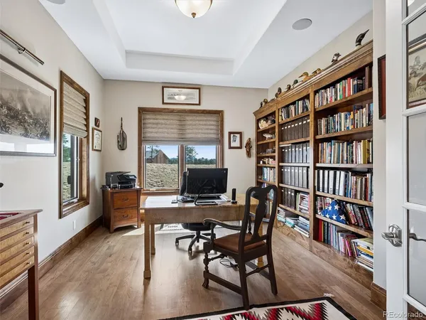 a view of a livingroom with furniture window and wooden floor