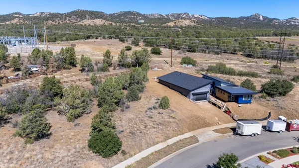 a view of a lake with a mountain in the background