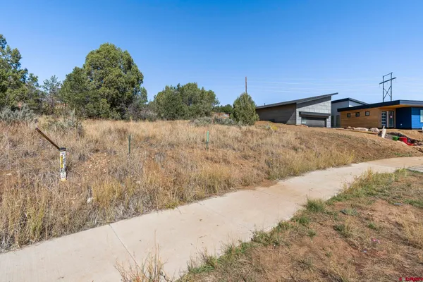 a view of a backyard of the house