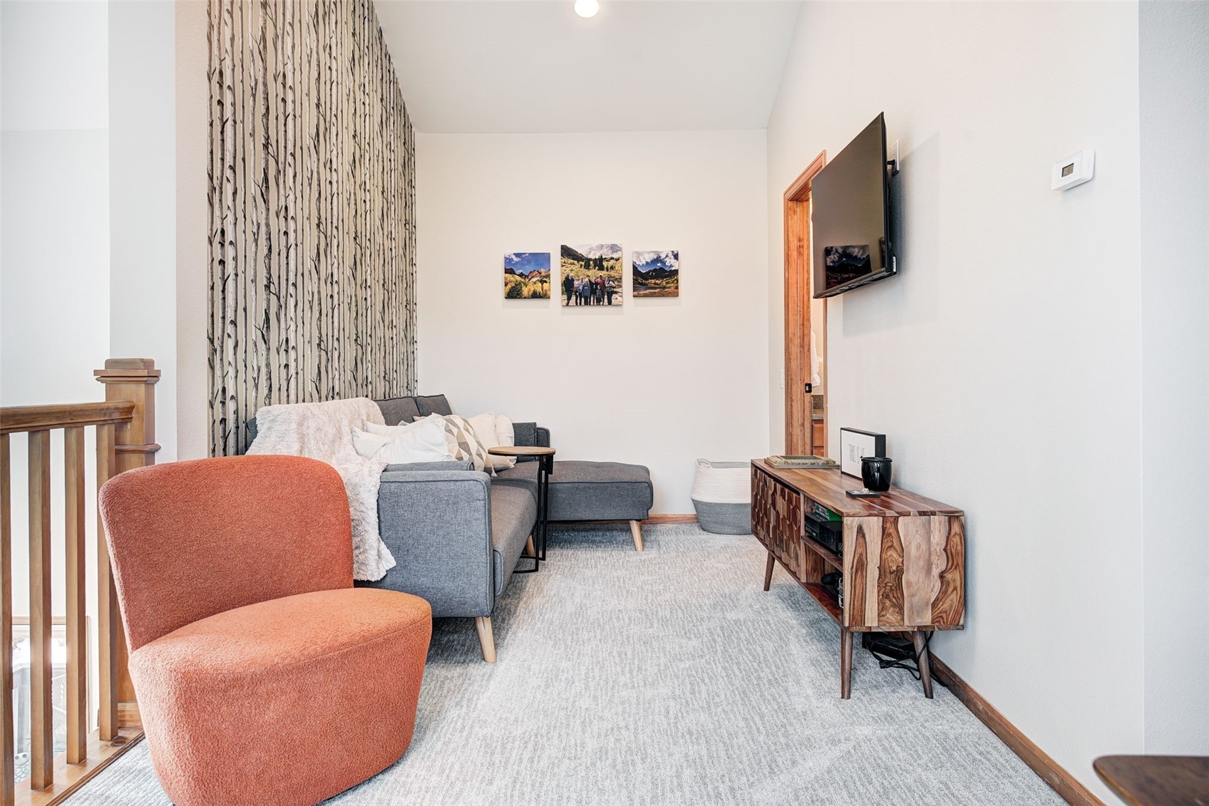 3710 Ryan Gulch Road, Unit 378 Silverthorne, CO 80498 - Photo 14 of 31 Sitting room with light carpet and baseboards