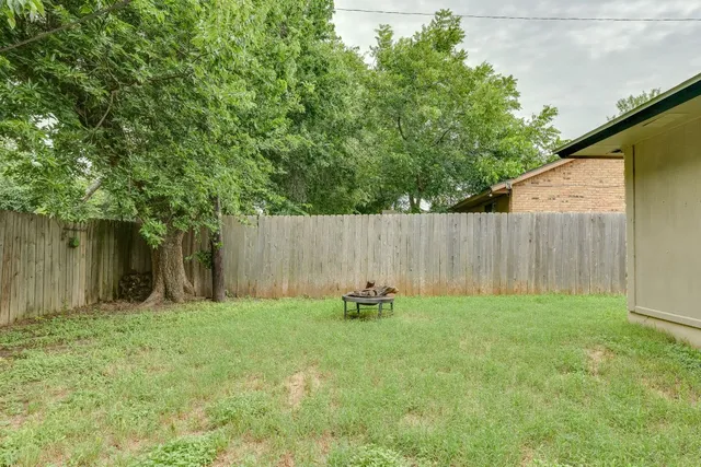 a backyard of a house