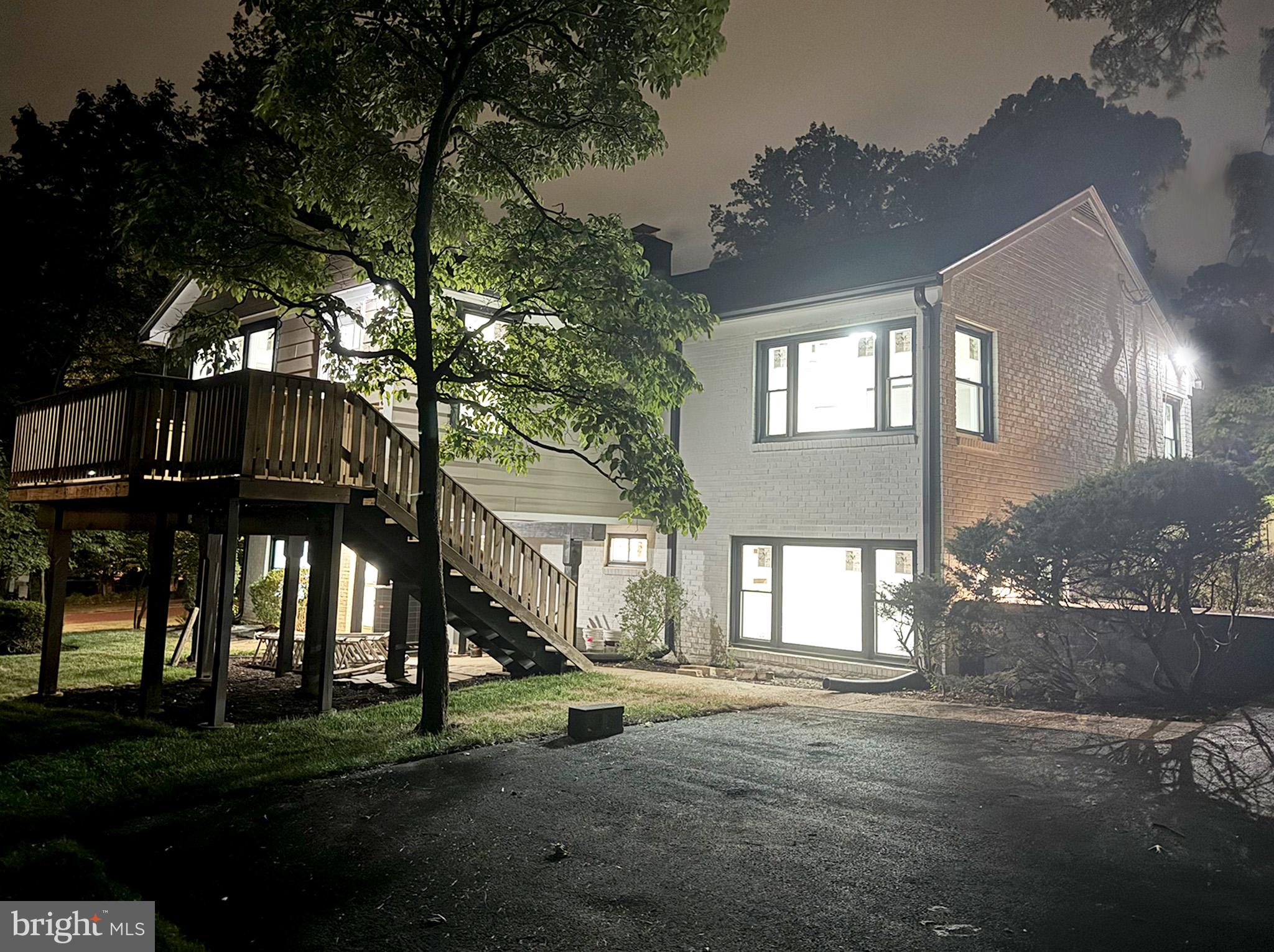 2539 Gallows Road Dunn Loring, VA 22027 - Photo 52 of 56 Rear of house at night