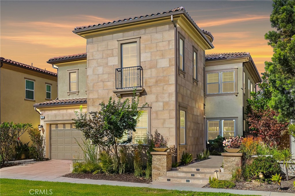 a front view of a house