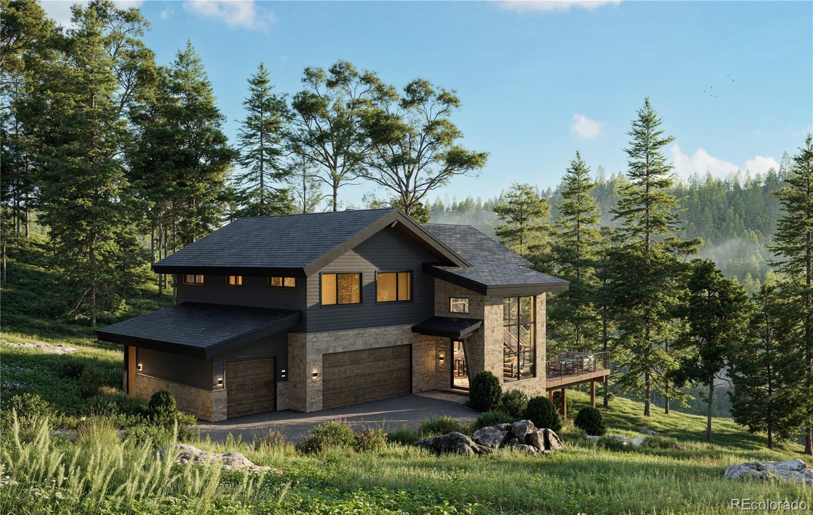 31334 Forest Shadow Trail Conifer, CO 80433 - Photo 3 of 16 front view of house with a yard