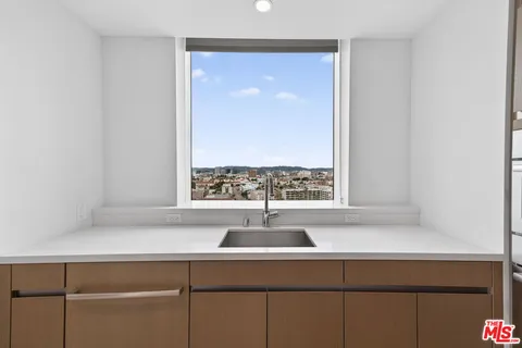 a sink with a window