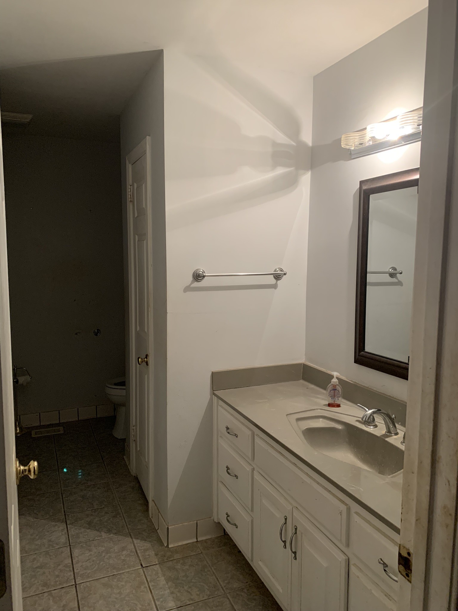 454 Canoe Branch Road Castalian Springs, TN 37031 - Photo 15 of 40 a spacious bathroom with a granite countertop sink and a mirror