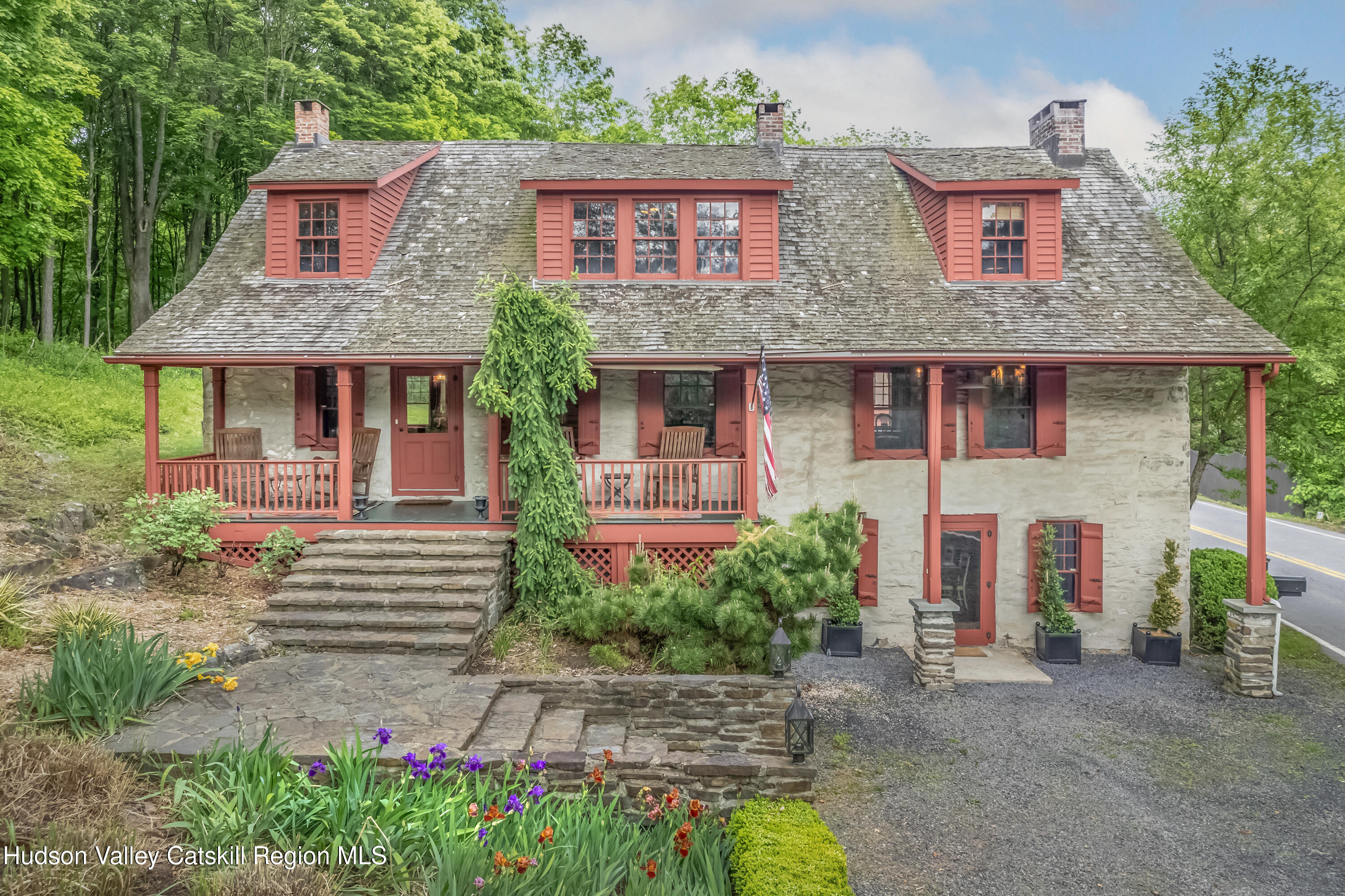 1282 Old Post Road New Paltz, NY 12561 - Photo 46 of 49 front view of a house with a yard