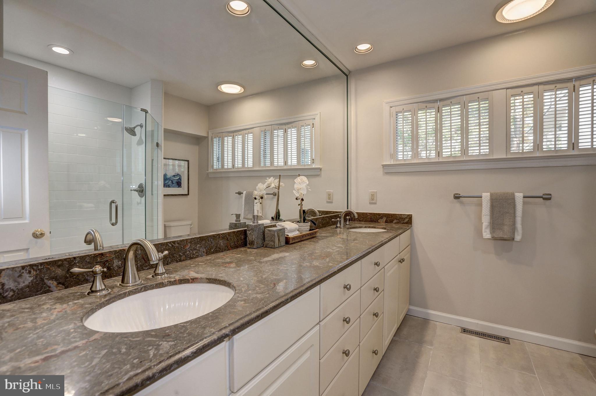 8002 Custer Road Bethesda, MD 20814 - Photo 18 of 32 Updated Master Bathroom w/double vanities