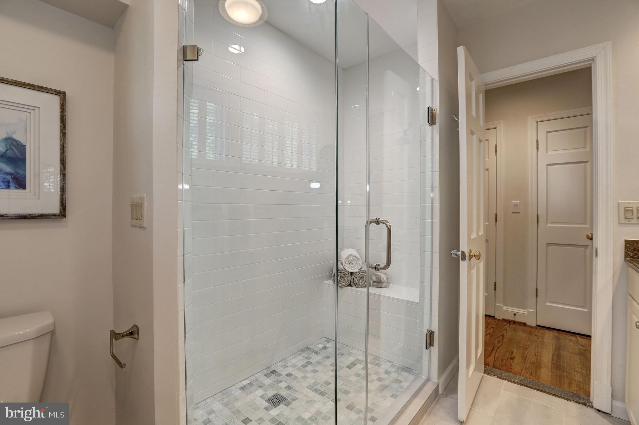 8002 Custer Road Bethesda, MD 20814 - Photo 19 of 32 New shower stall and frameless shower door