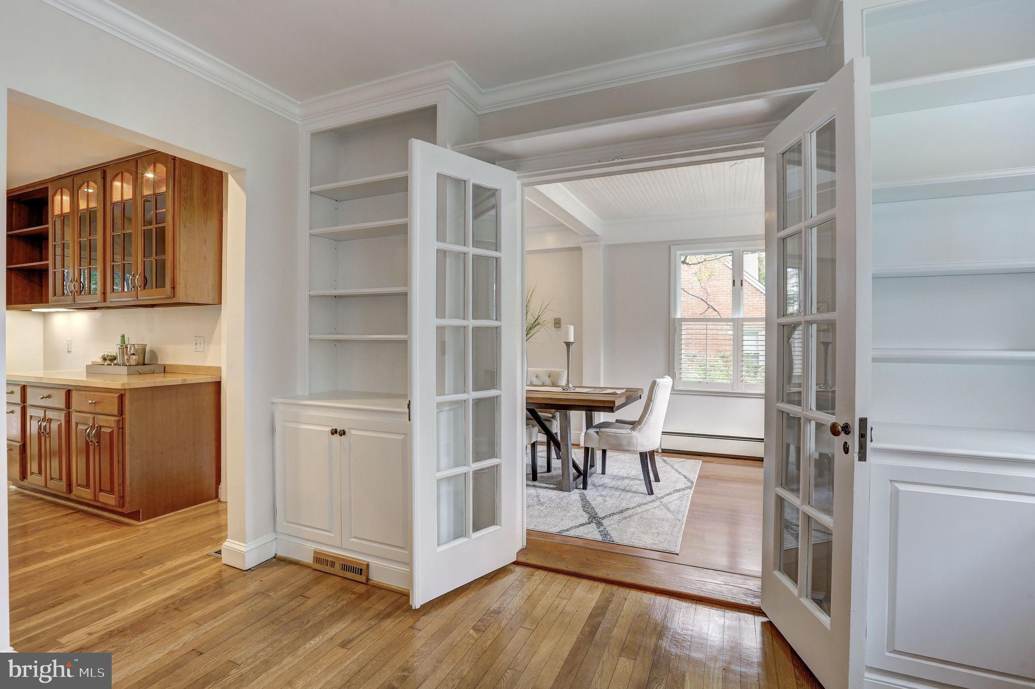 8002 Custer Road Bethesda, MD 20814 - Photo 8 of 32 French doors to Dining Room