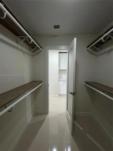 a view of a walk in closet