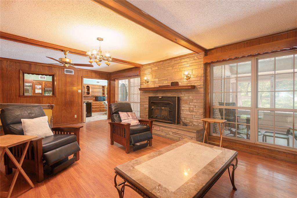 10289 County Road 578 Blue Ridge, TX 75424 - Photo 26 of 39 a living room with furniture a fireplace and a table