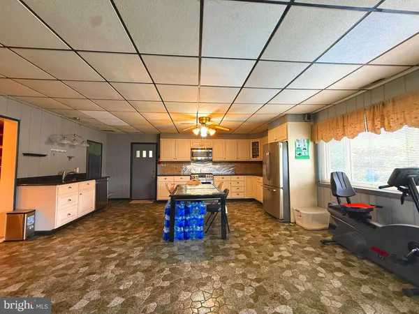 a area with furniture in it