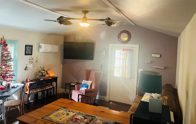 a bedroom with a bed and furniture