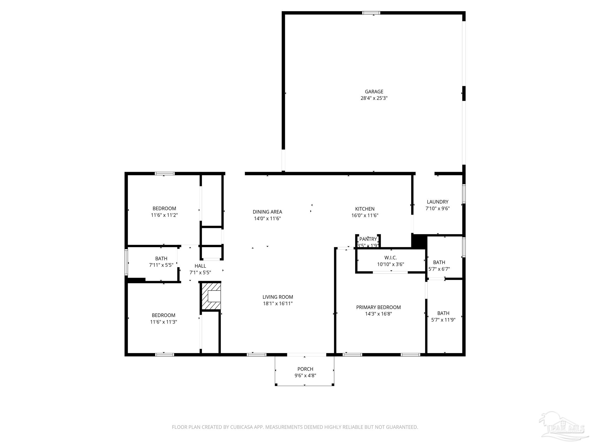 1009 Rachel Circle Cantonment, FL 32533 - Photo 11 of 11 a picture of a floor plan