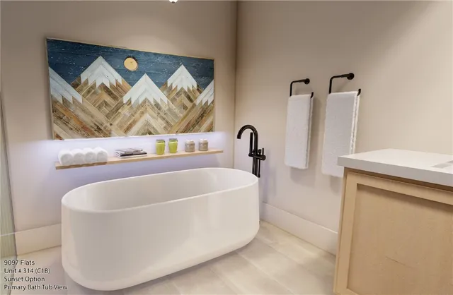 a bathroom with a shower and bathtub