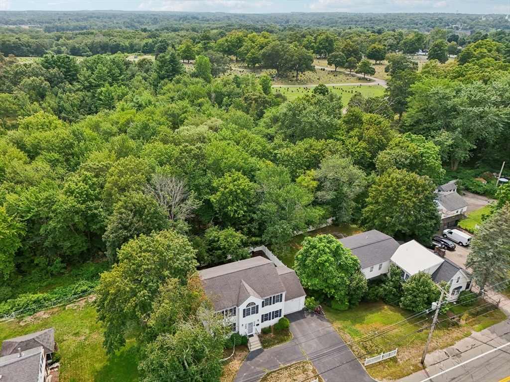 469 North Street Randolph, MA 02368 - Photo 37 of 42 an aerial view of residential houses with outdoor space and trees