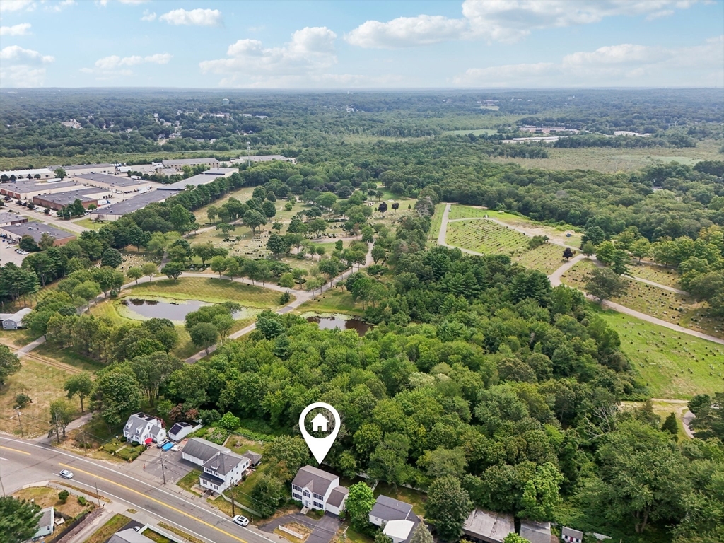 469 North Street Randolph, MA 02368 - Photo 40 of 42 an aerial view of a residential houses with outdoor space and trees