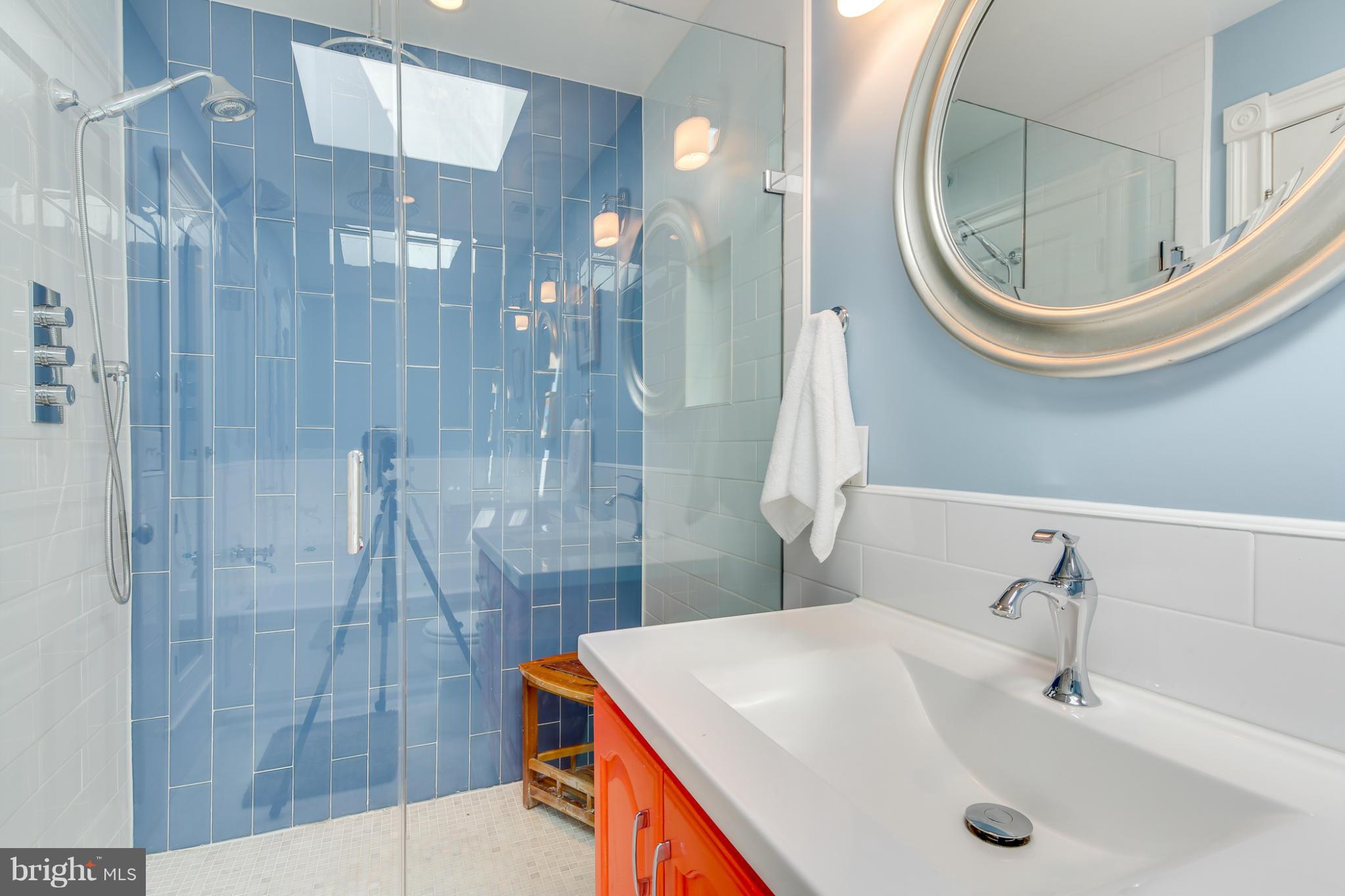 2317 Ontario Road Northwest Washington, DC 20009 - Photo 24 of 30 a bathroom with a sink and a mirror