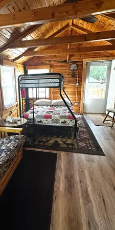 a view of a balcony with an outdoor space