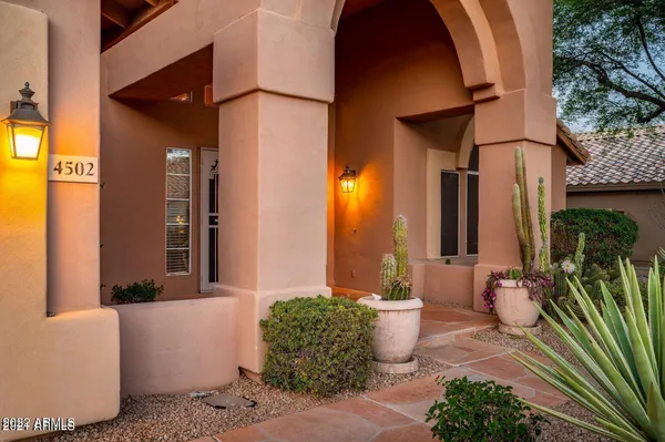 a front view of a house