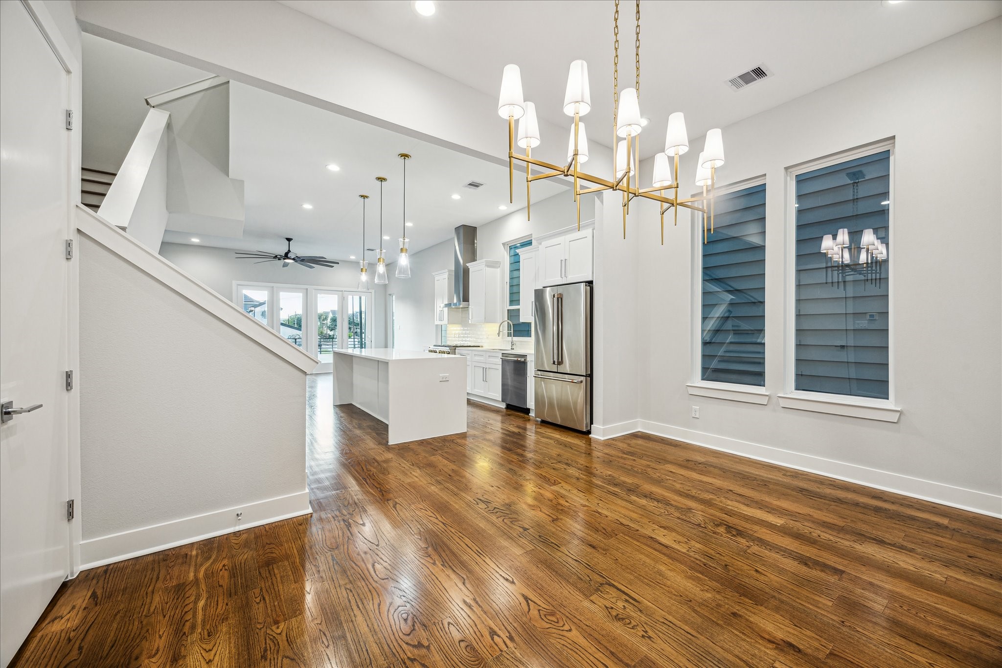 1518 Houston Avenue Houston, TX 77007 - Photo 9 of 40 a view of a kitchen with a sink and a refrigerator