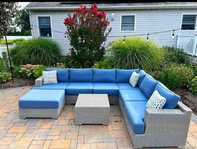 a view of a couches in a patio