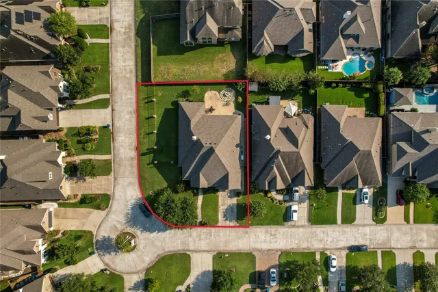 an aerial view of multiple house