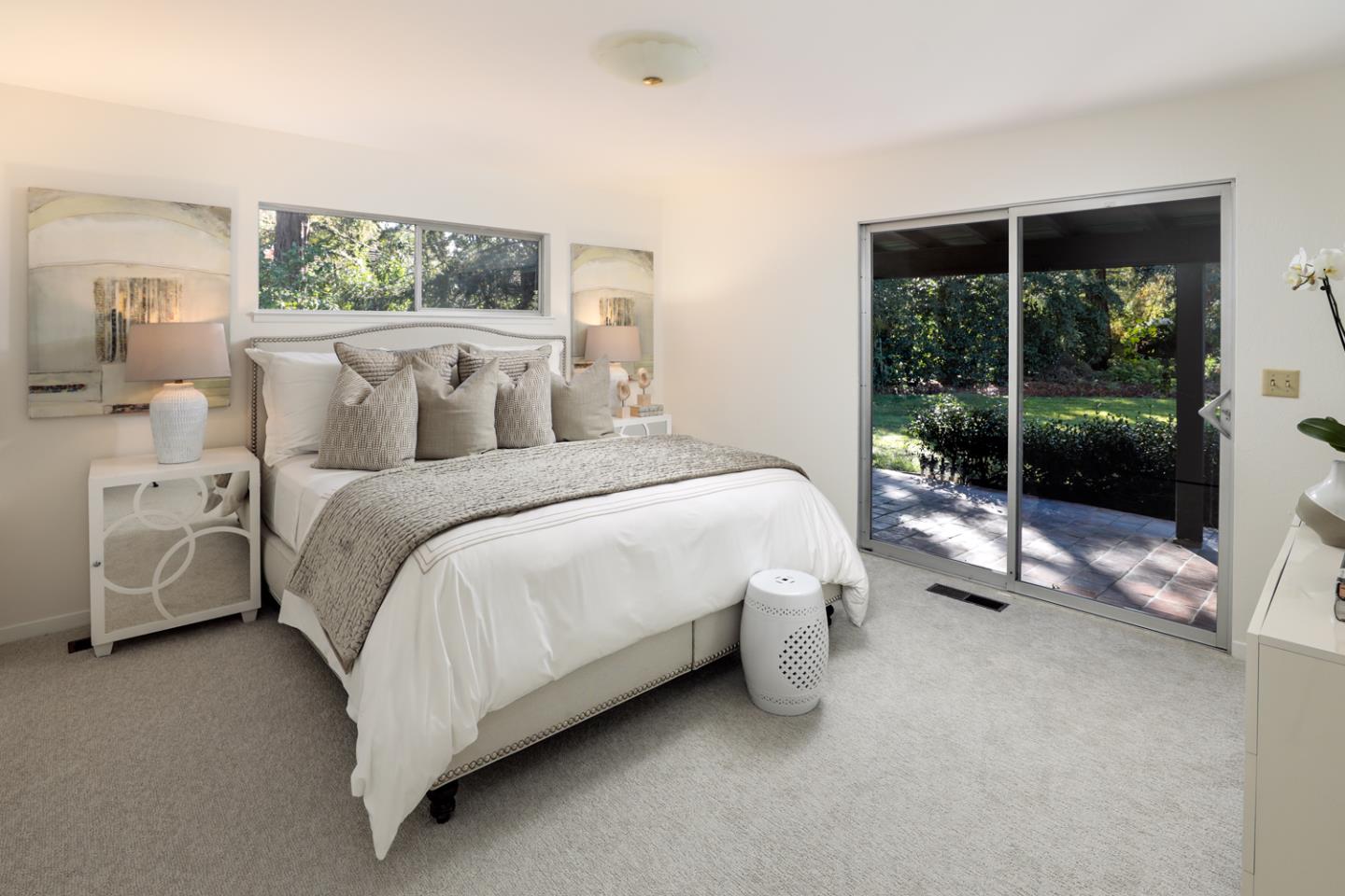95 Mulberry Lane Atherton, CA 94027 - Photo 14 of 26 a bed room with a bed and a large window