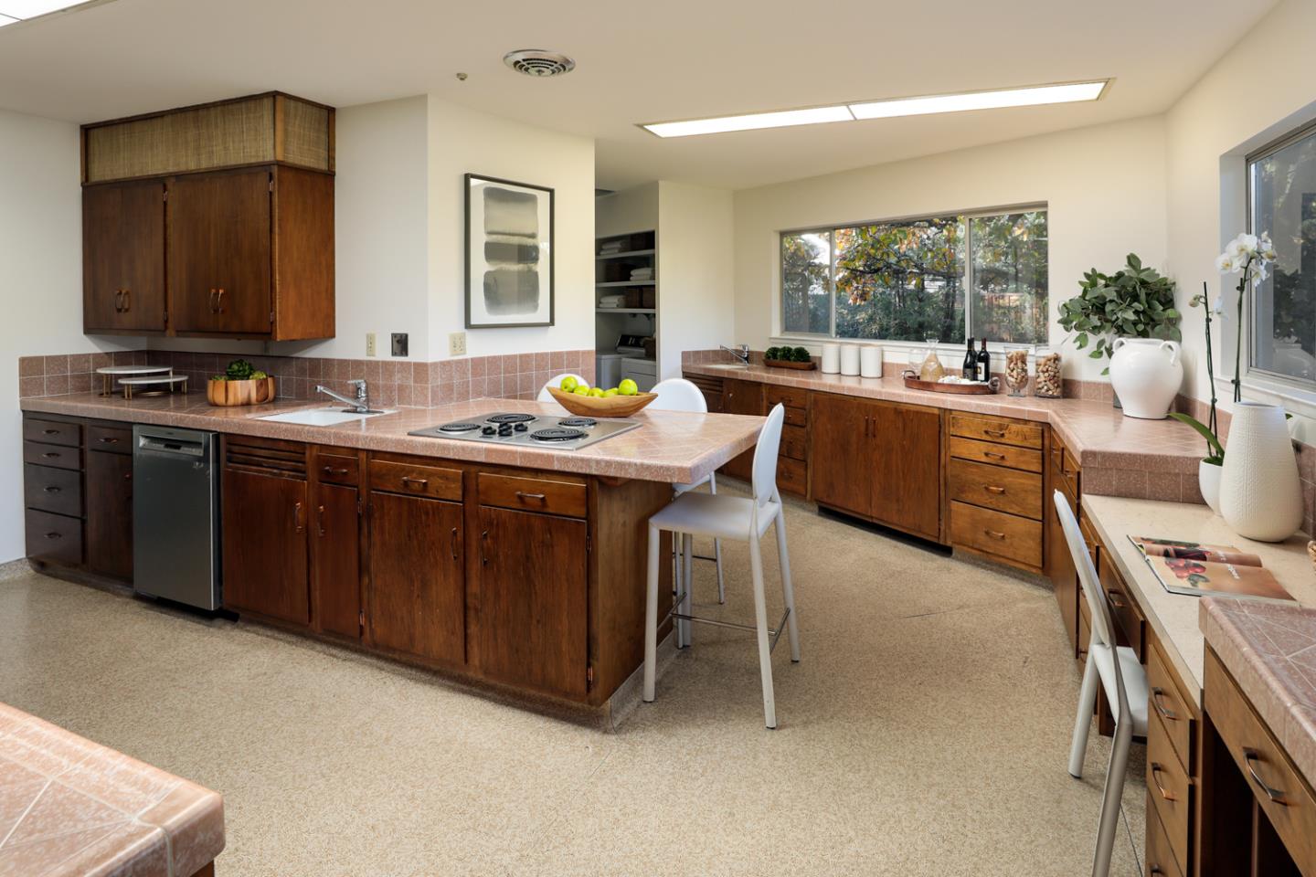95 Mulberry Lane Atherton, CA 94027 - Photo 8 of 26 a view of kitchen with stainless steel appliances granite countertop a sink and a stove