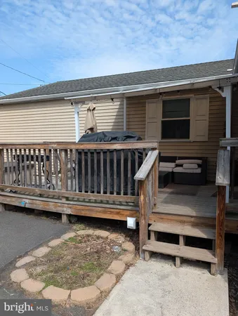 a view of wooden deck