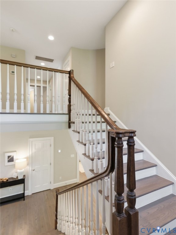 3506 Salles Ridge Court Midlothian, VA 23113 - Photo 6 of 78 Beautiful Sweeping Staircase with Curved Wall Feat