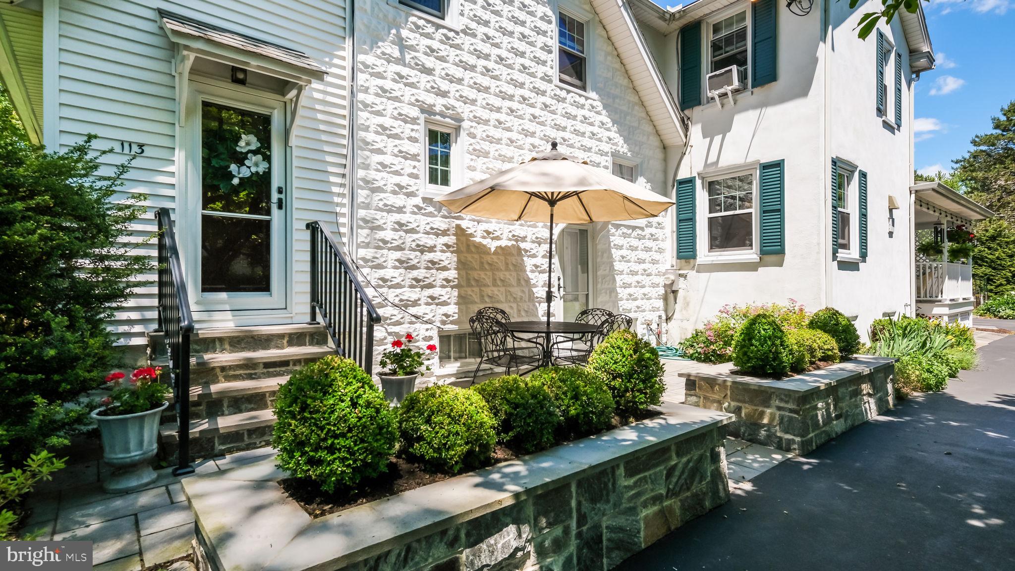 113 Iron Hill Road Doylestown, PA 18901 - Photo 4 of 47 Front Door and Side Door lead to Flagstone Patio
