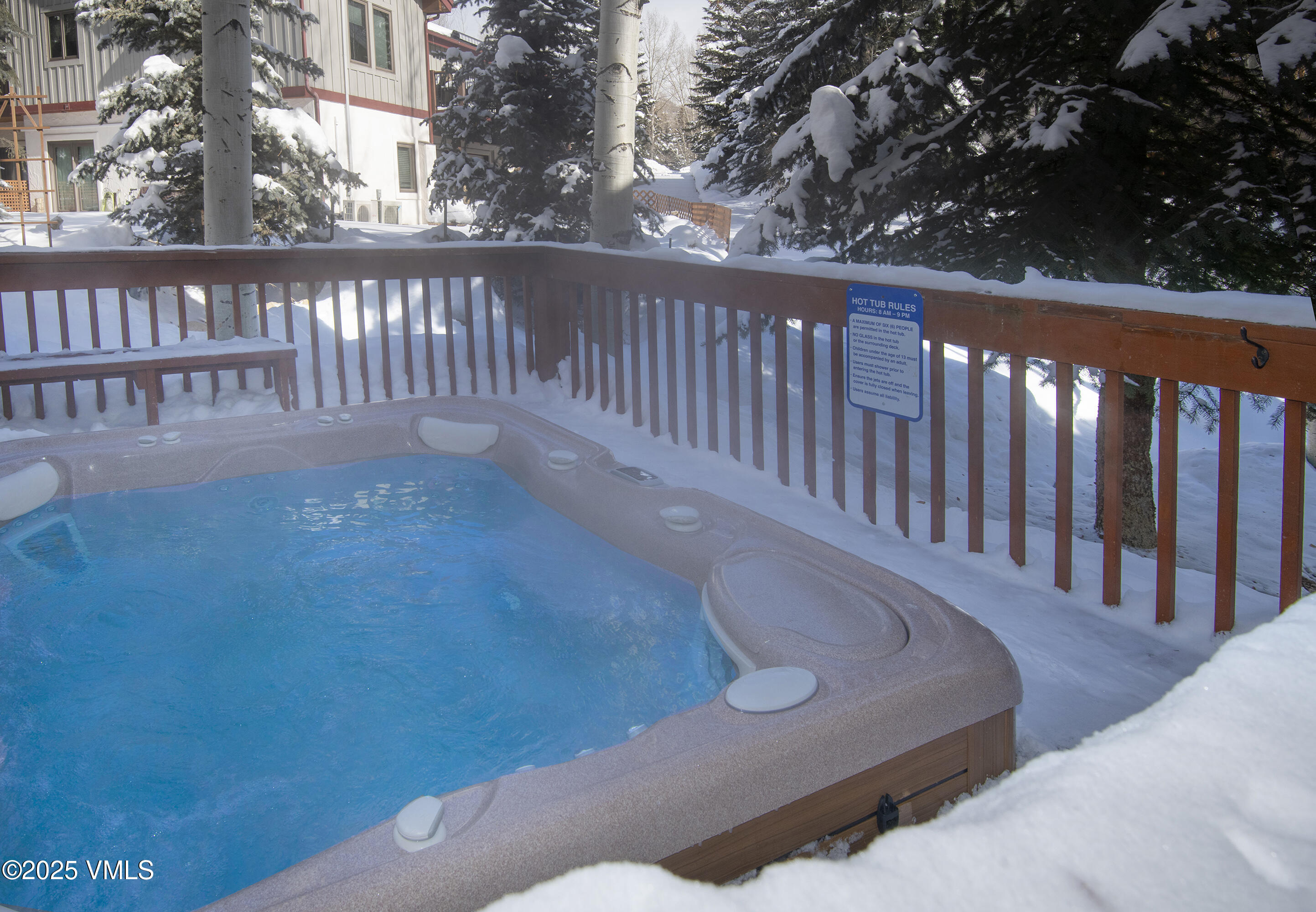 1890 Lions Ridge Loop, Unit 8 Vail, CO 81657 - Photo 32 of 39 a view of balcony with wooden floor