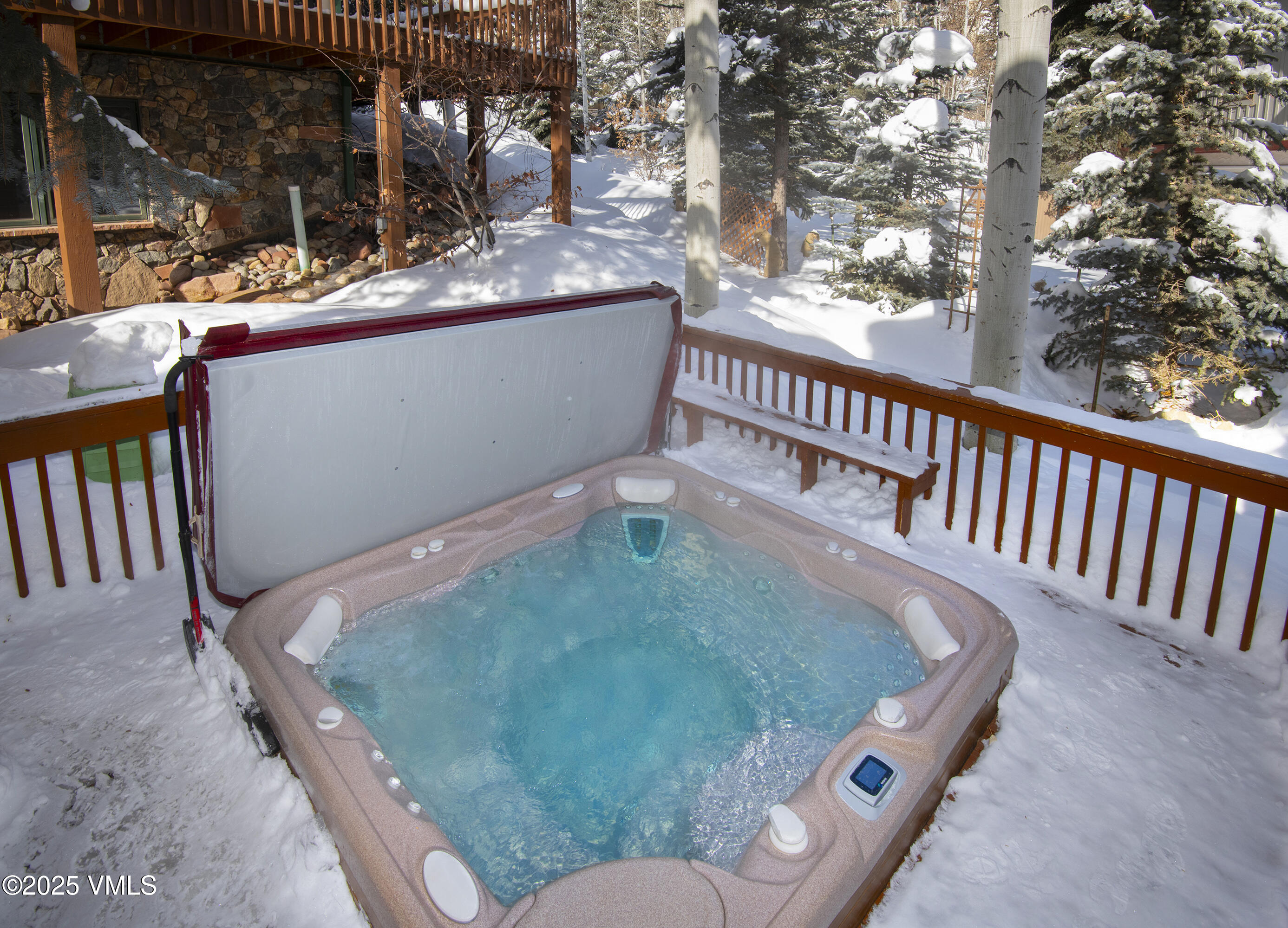 1890 Lions Ridge Loop, Unit 8 Vail, CO 81657 - Photo 33 of 39 a view from balcony with outdoor seating
