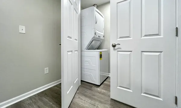 a view of an entryway with white walls