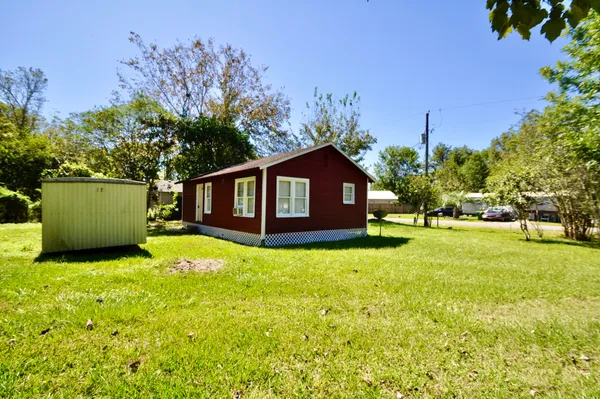a house view with a garden space