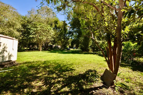 a view of yard with green space