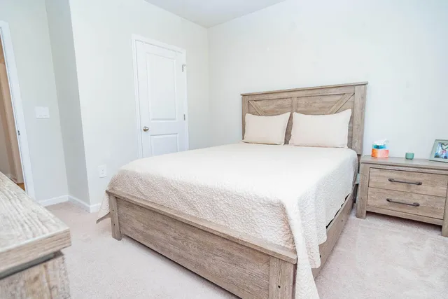 a view of a garden with an outdoor space