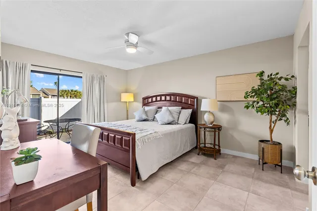 a bedroom with a bed a table and chair