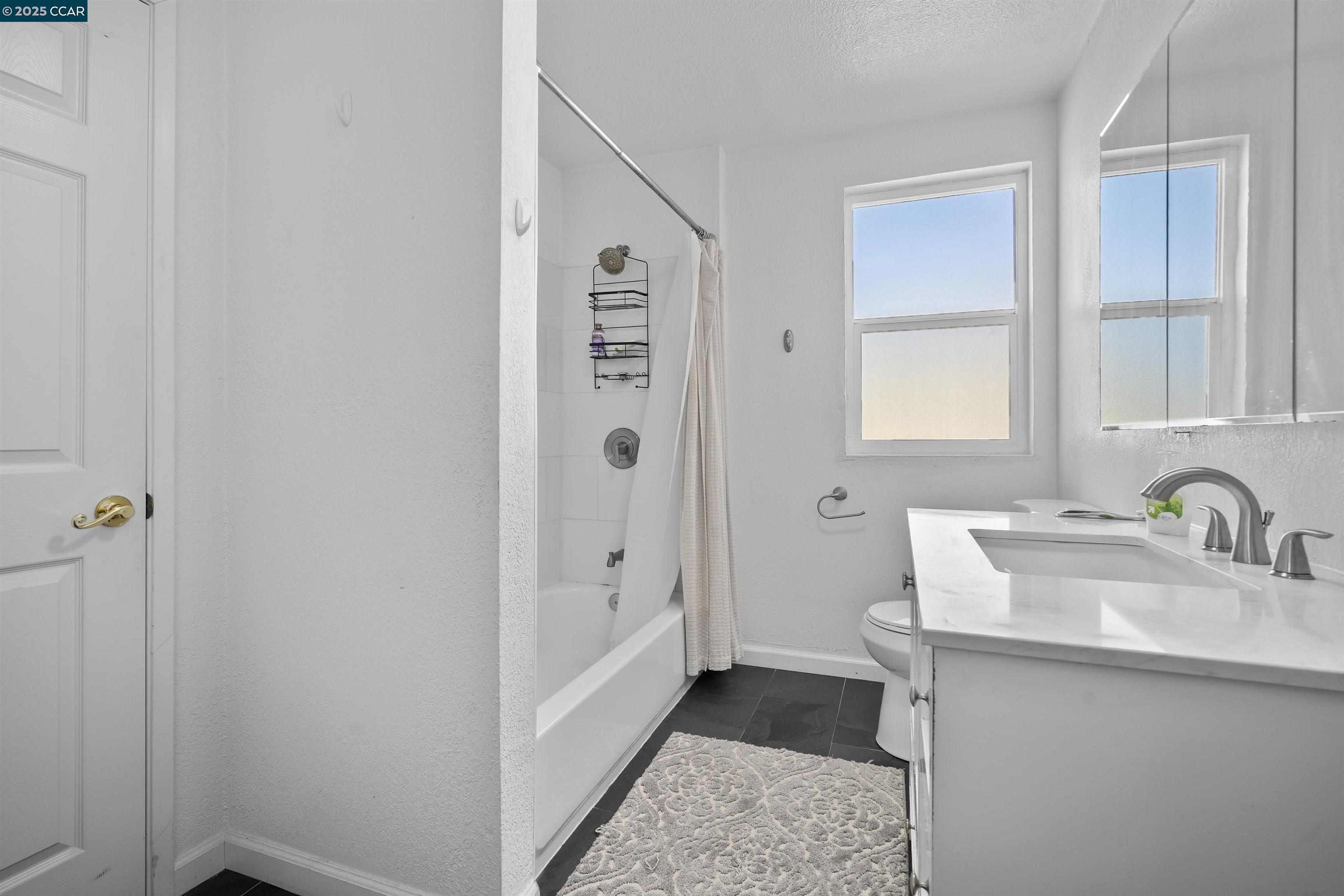 874 36th Street Oakland, CA 94608 - Photo 25 of 41 a bathroom with a sink a toilet and shower