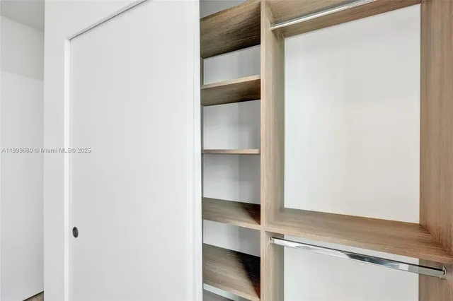 a close view of closet