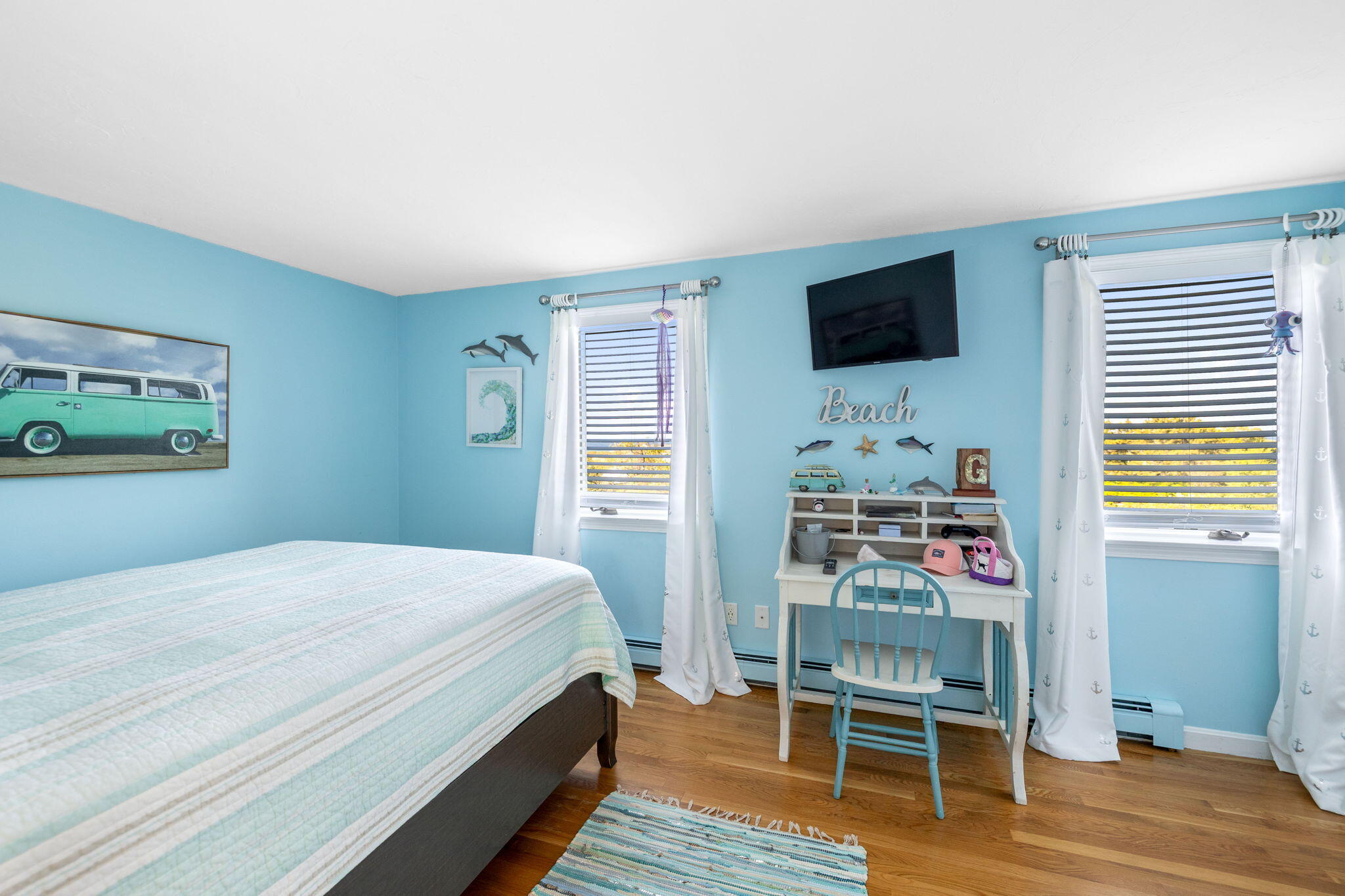 33 Torrey Road East Sandwich, MA 02537 - Photo 25 of 39 a bedroom with a bed and a flat screen tv