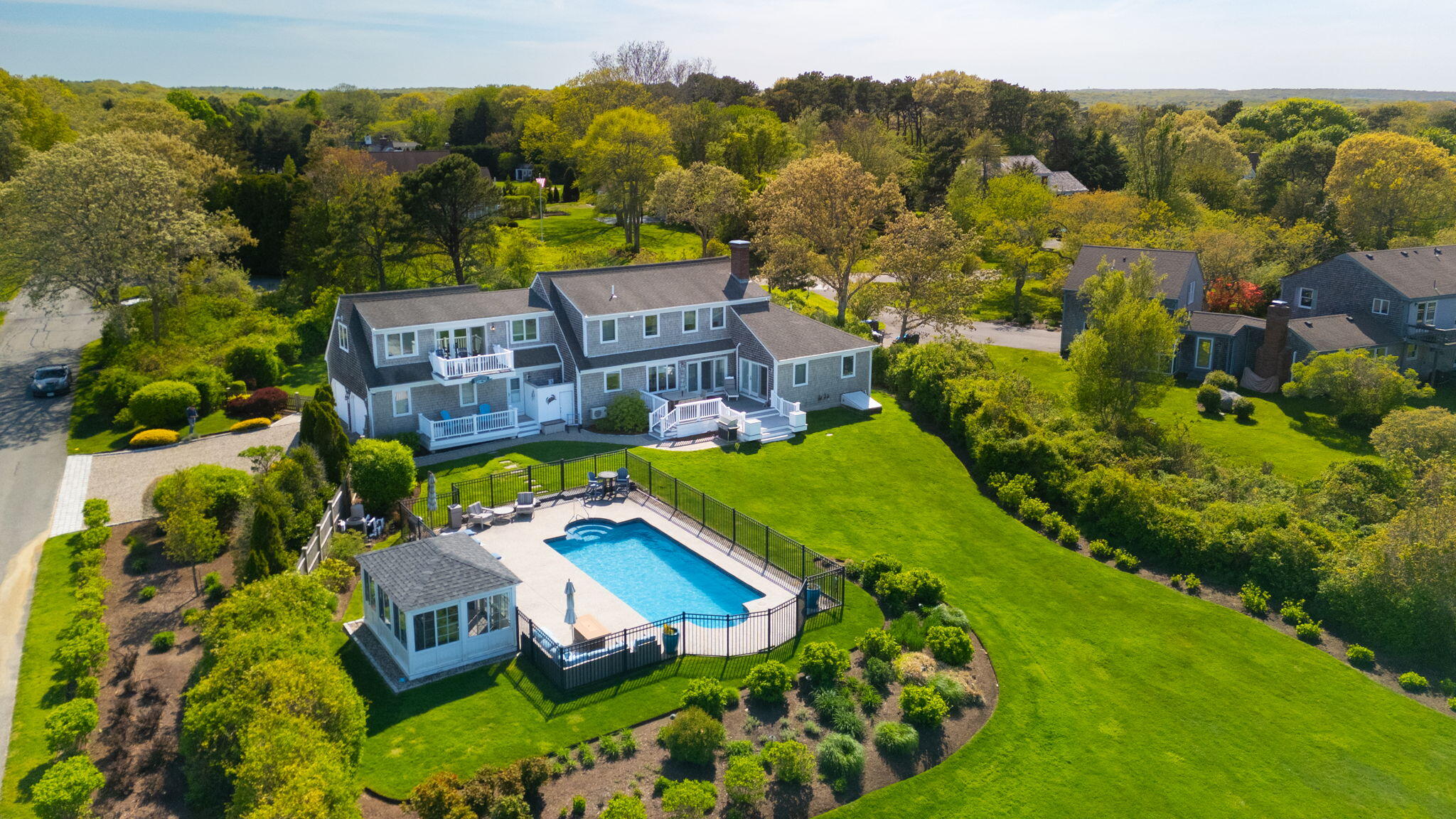 33 Torrey Road East Sandwich, MA 02537 - Photo 3 of 39 an aerial view of a house with a garden