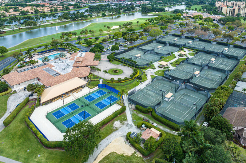 7748 Travelers Tree Drive Boca Raton, FL 33433 - Photo 30 of 31 an aerial view of a house with a garden and lake view