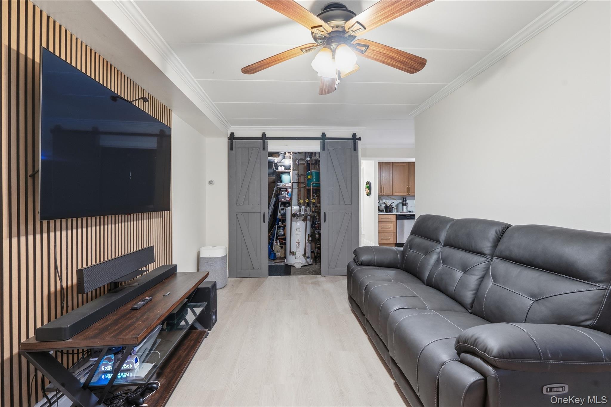 863 Home Street Bronx, NY 10459 - Photo 12 of 46 a living room with furniture and a flat screen tv