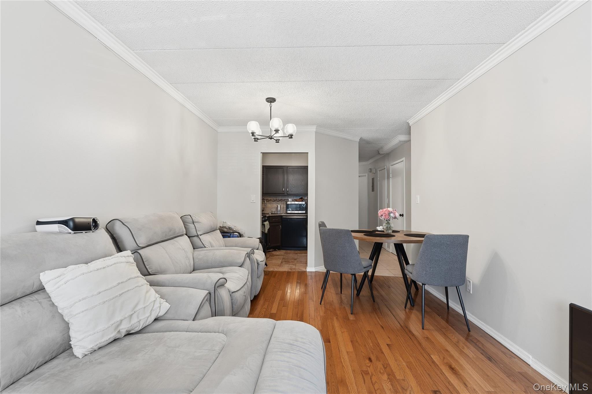 863 Home Street Bronx, NY 10459 - Photo 20 of 46 a living room with furniture and a chandelier