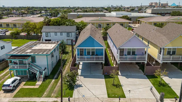 an aerial view of a city