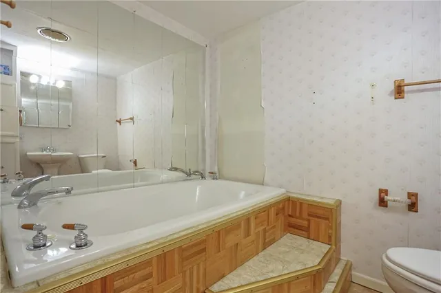 a view of a room with windows